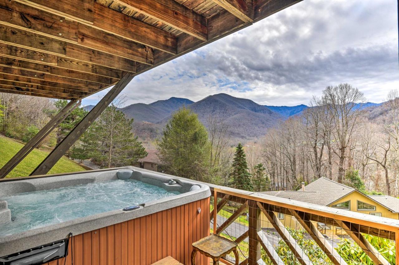 Best Location - Maggie Valley Cabin With Hot Tub! ภายนอก รูปภาพ